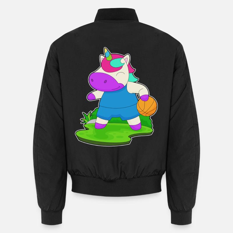 Licorne Basketteur Basketteur - Bomber unisexe - noir