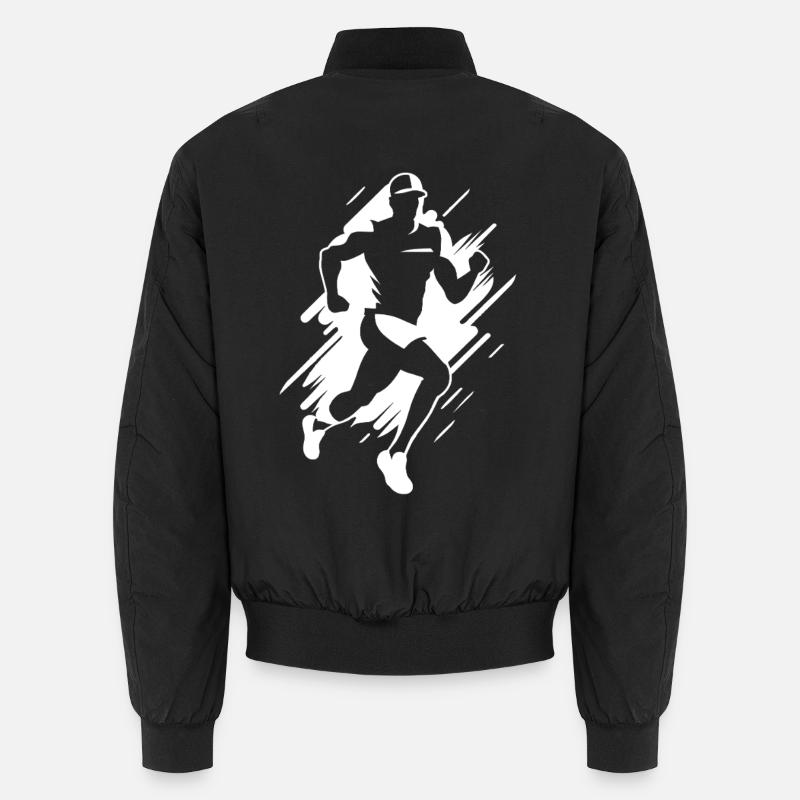 Graphique de jogging - Bomber unisexe - noir
