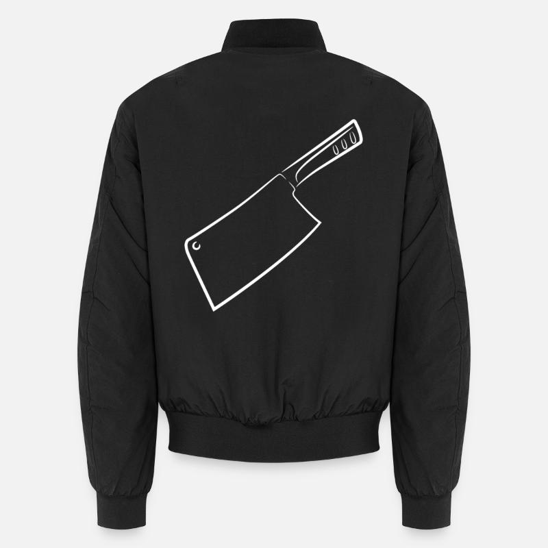 Hackmesser Skizze - Unisex Bomberjacke - Schwarz
