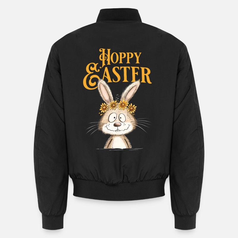 Happy Easter Easter Bunny - Unisex Bomber Jacket - black