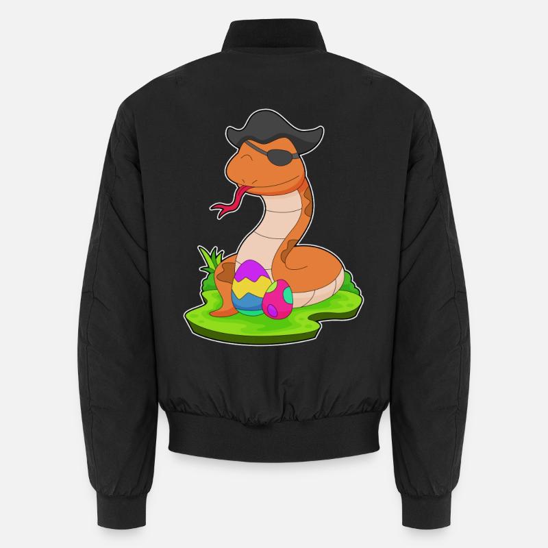 Snake Easter Pirate - Unisex Bomber Jacket - black
