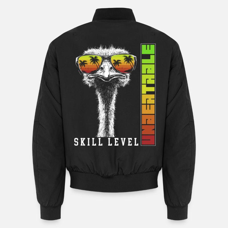 Unbeatable Strauß Sonnenbrille Vogel Geschenk Unisex Bomberjacke