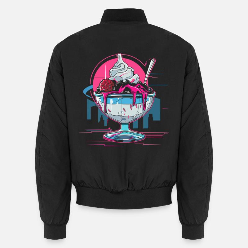 cream sundae Retrowave Unisex Bomber Jacket