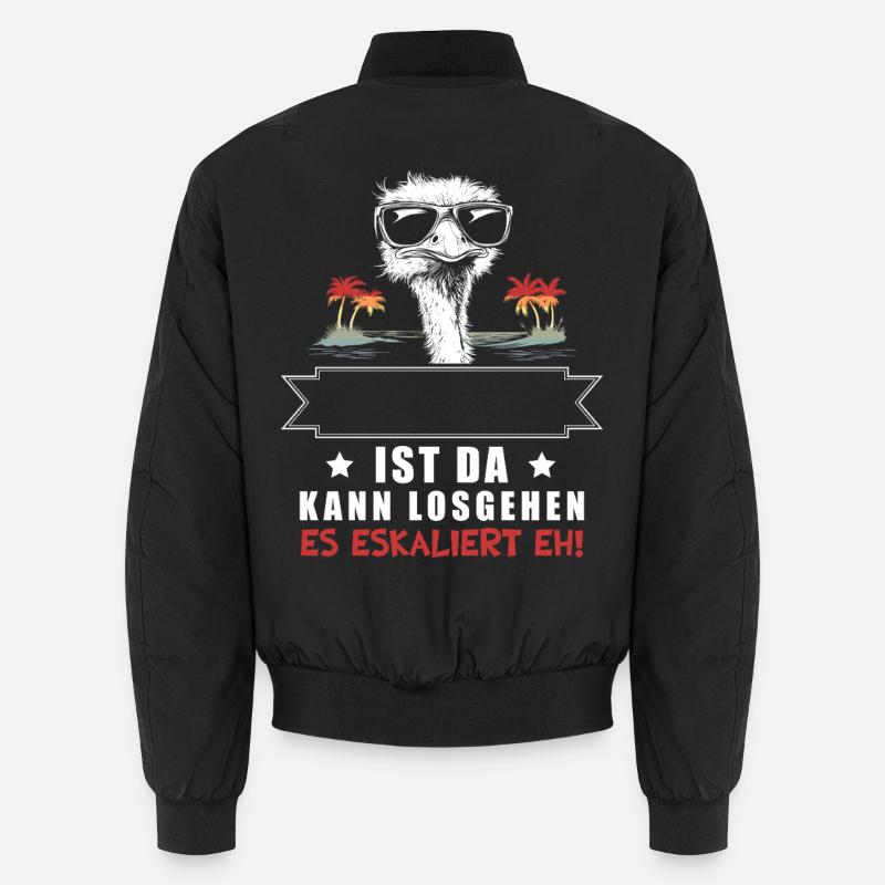 Es Eskaliert Eh! Name Personalisierbar Strauß Unisex Bomberjacke