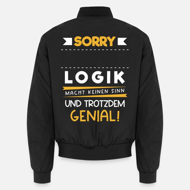 Personalisierbar Beruf Logik Name Geschenk Witzig - Unisex Bomberjacke - Schwarz