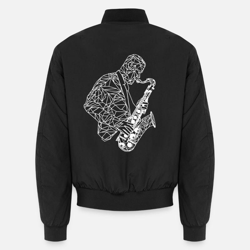 Dessin de saxophoniste Bomber unisexe