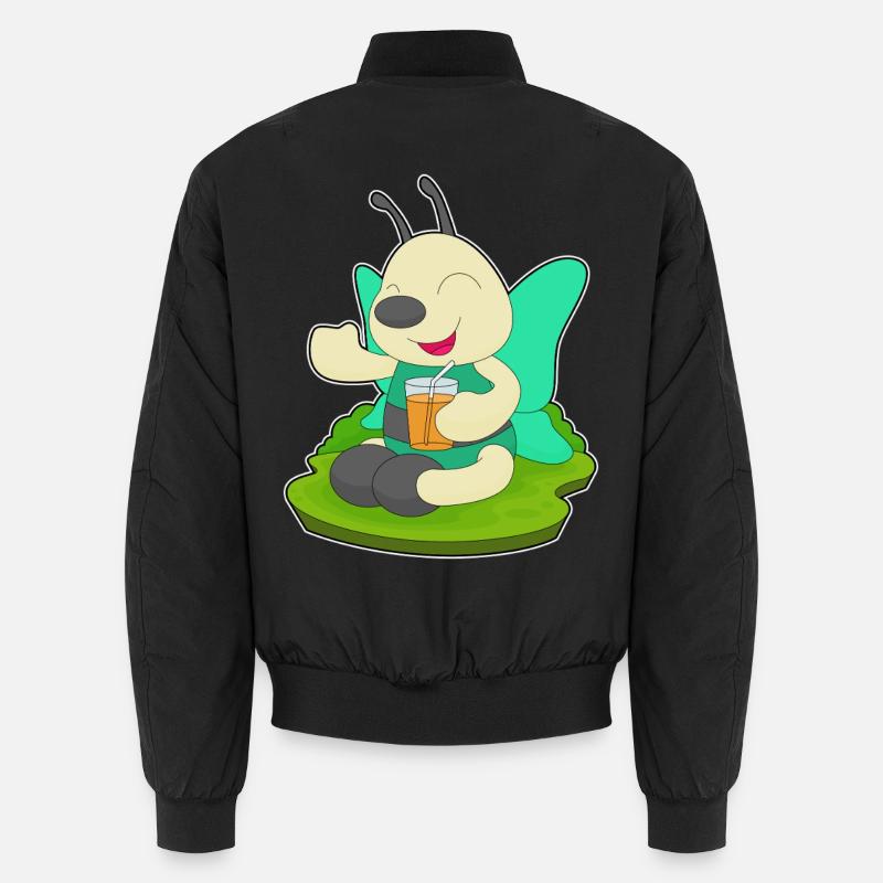 Schmetterling Saft - Unisex Bomberjacke - Schwarz