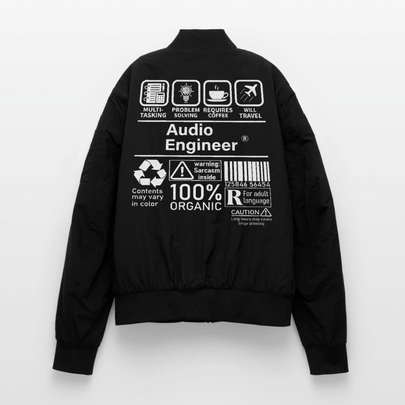 Audio Engineer multi tasking problem solving Unisex Bomber Jacket