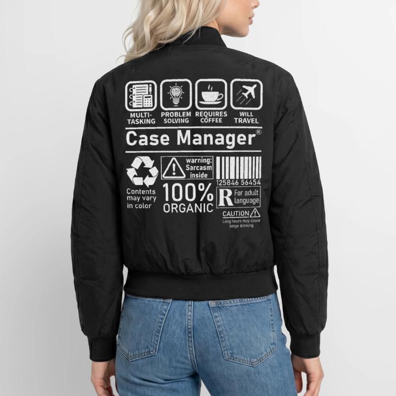 Case Manager multi tasking problem solving Unisex Bomber Jacket