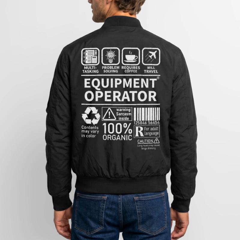 Equipment operator multi tasking problem solving Unisex Bomberjacke