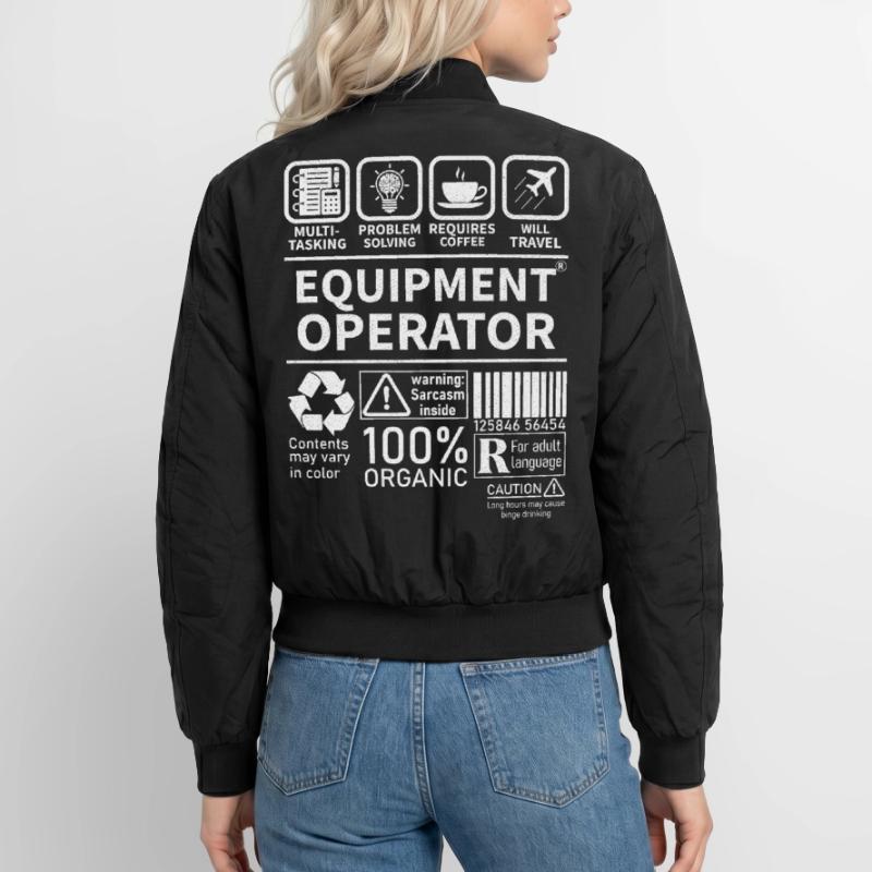 Equipment operator multi tasking problem solving Unisex Bomberjacke