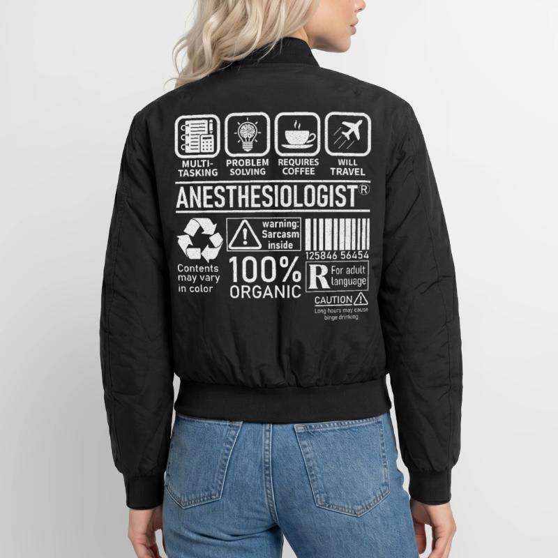 Anesthesiologist multi tasking problem solving Unisex Bomber Jacket