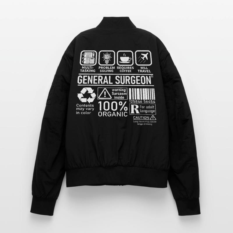 General Surgeon multi tasking problem solving Unisex Bomber Jacket