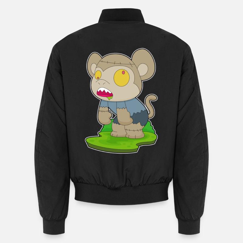 Singe Halloween Zombie - Bomber unisexe - noir