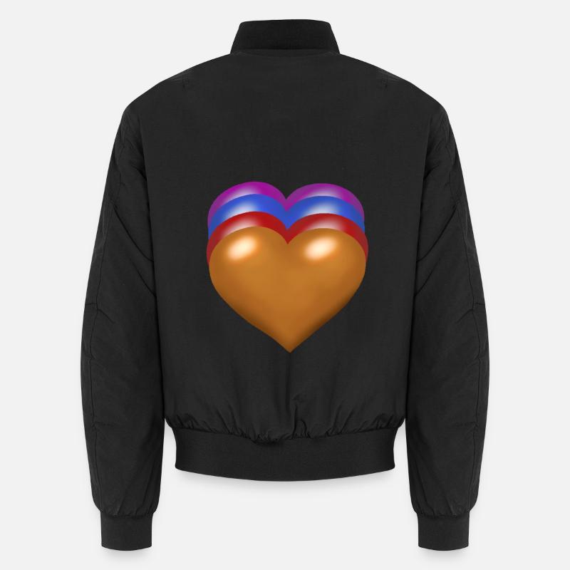 Coeur Coeurs Sincère - Bomber unisexe - noir