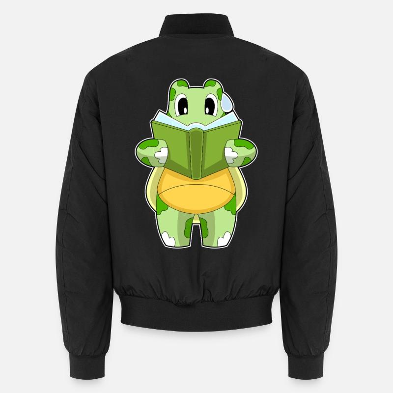 Turtle Book - Unisex Bomber Jacket - black