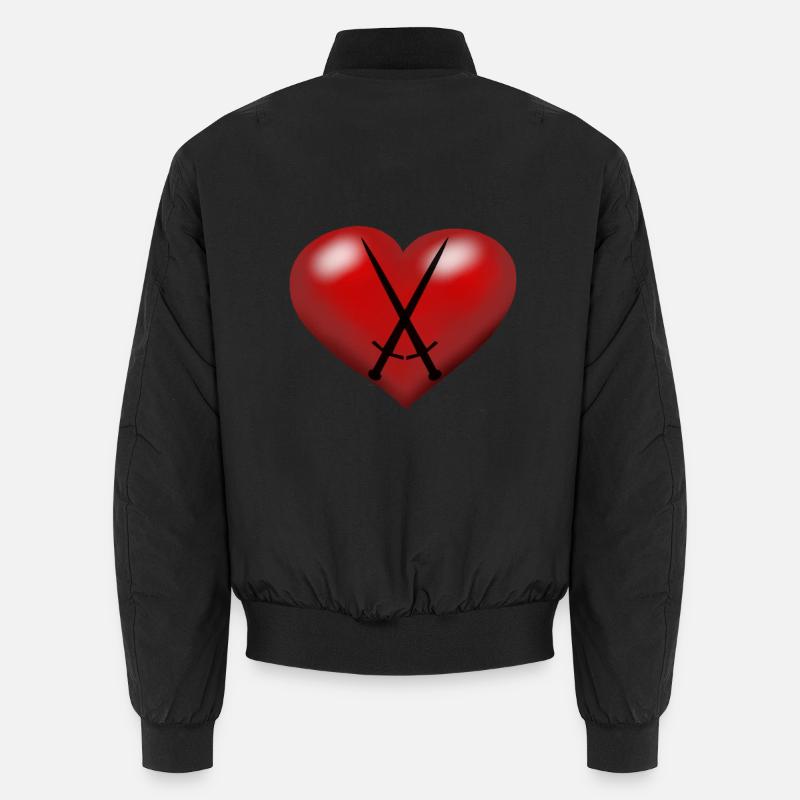 Coeur Coeurs Épées Épée Épéiste Bomber unisexe
