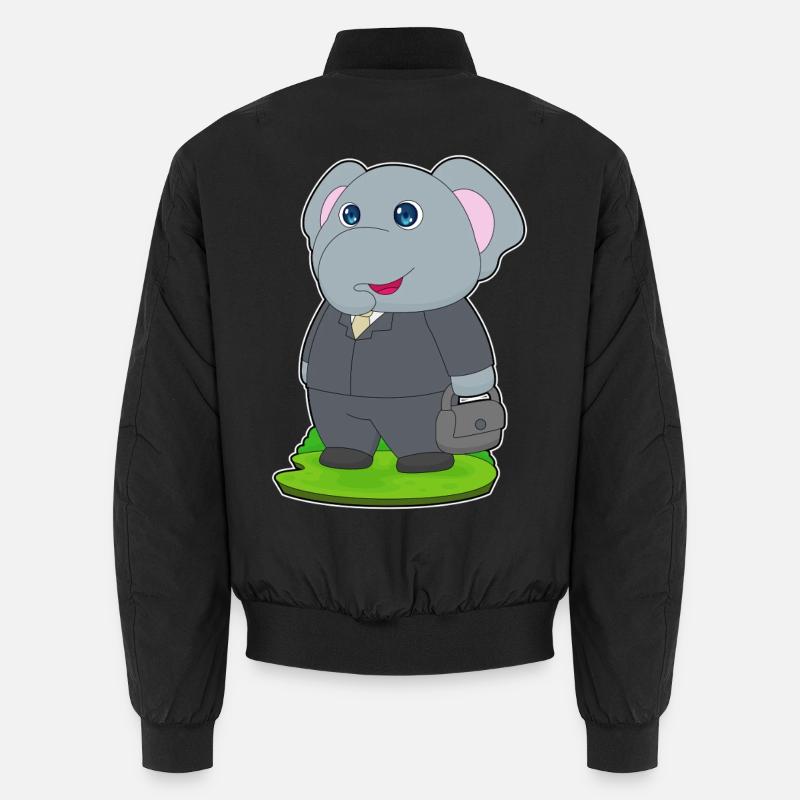Elefant Gentleman Tasche - Unisex Bomberjacke - Schwarz