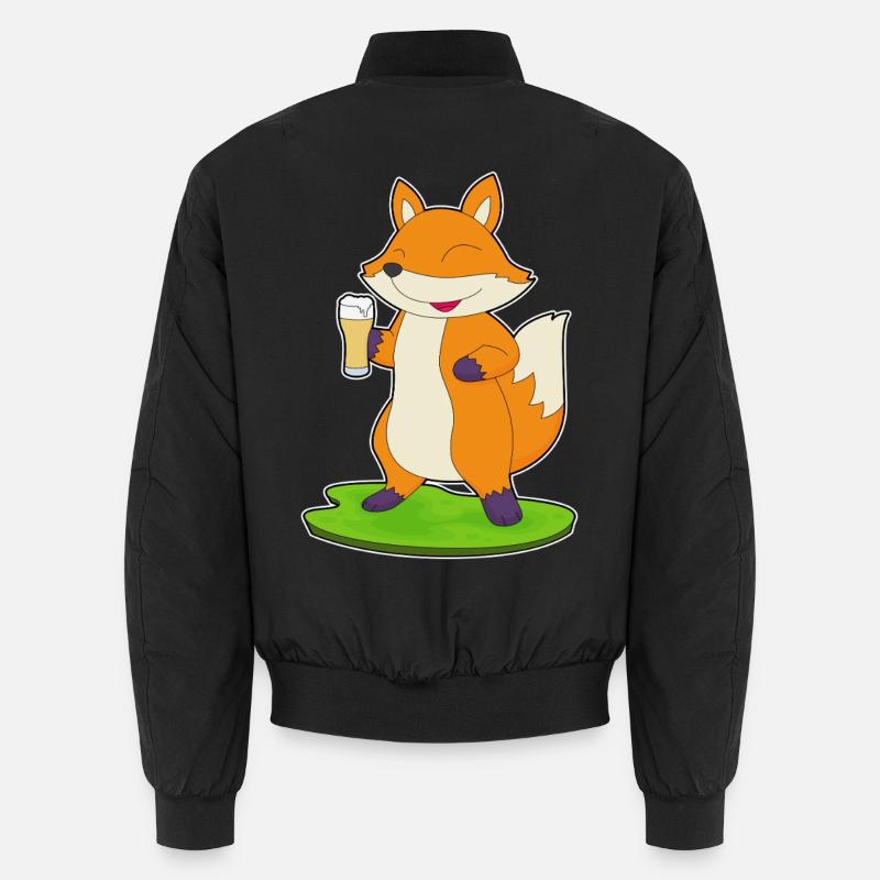 Fuchs Bier - Unisex Bomberjacke - Schwarz
