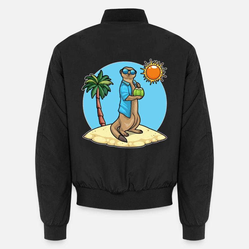 Meerkat Summer Coconut Unisex Bomber Jacket