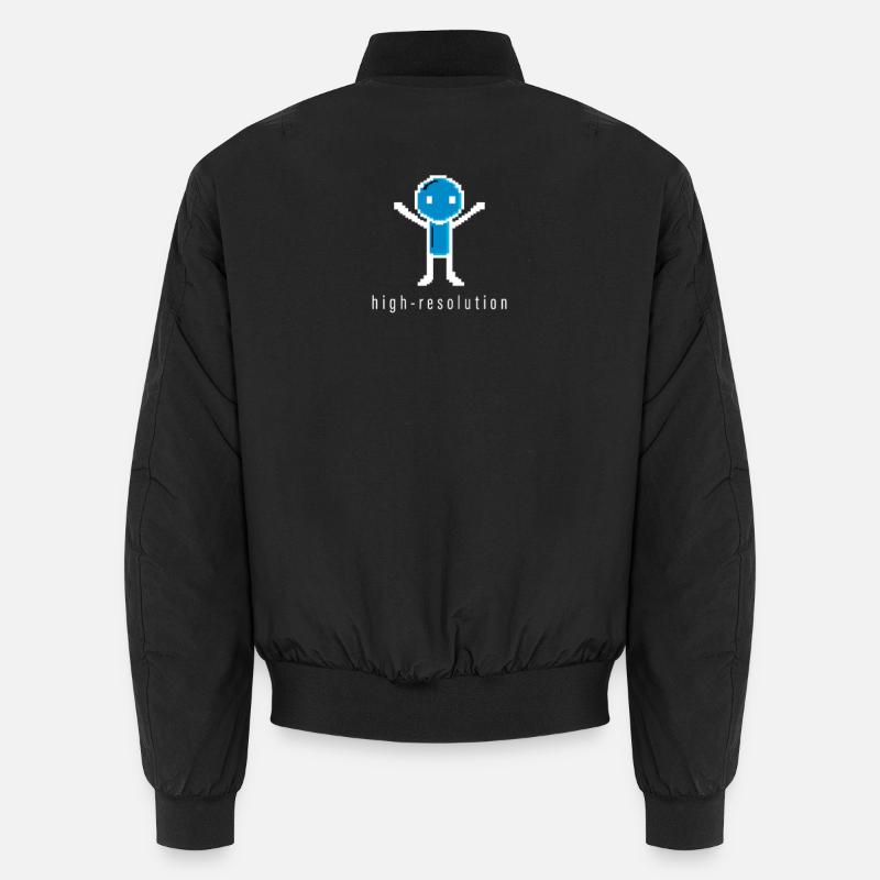 High Resolution Pixel Male Absurd Humor Unisex Bomber Jacket