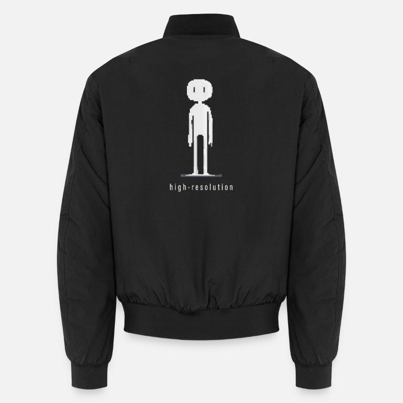 Drôle Pixel Stick Figure Absurde Humour Informatique Bomber unisexe