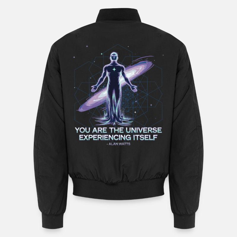 Galactic Self | Alan Watts Cosmic Quote Unisex Bomber Jacket