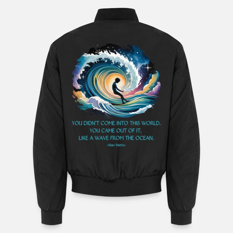 Vague de l’océan | Citation d’Alan Watts Bomber unisexe