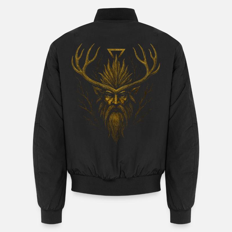 Leshy | Erdelement Waldwächter - Unisex Bomberjacke - Schwarz