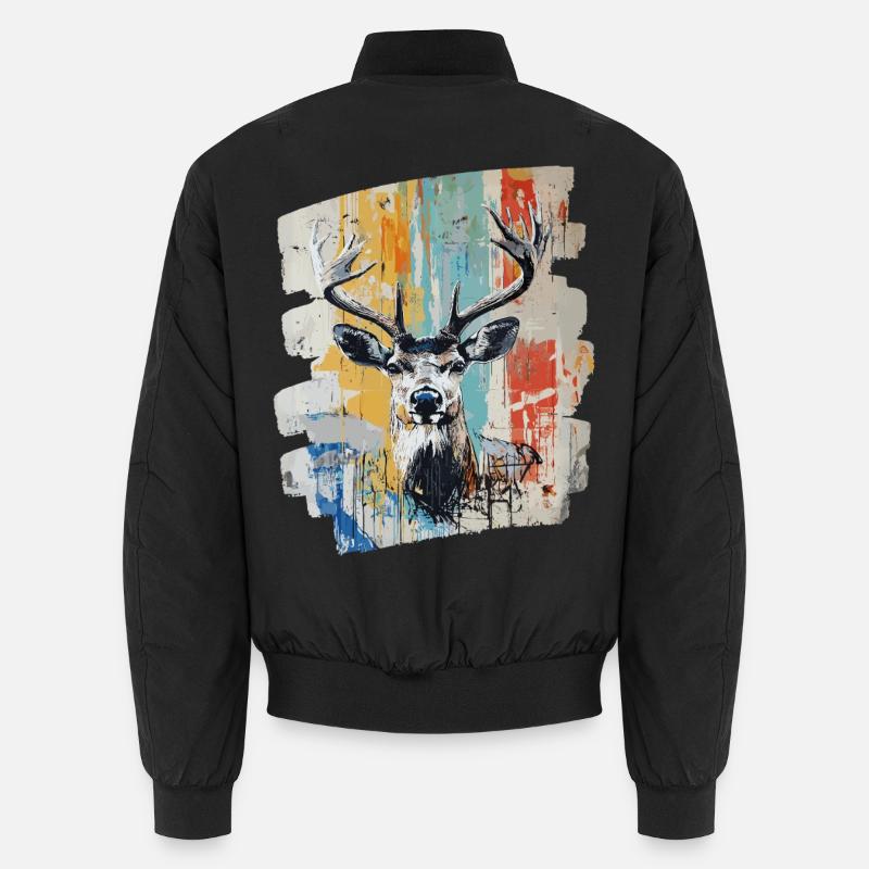 Deer with antlers Unisex Bomber Jacket