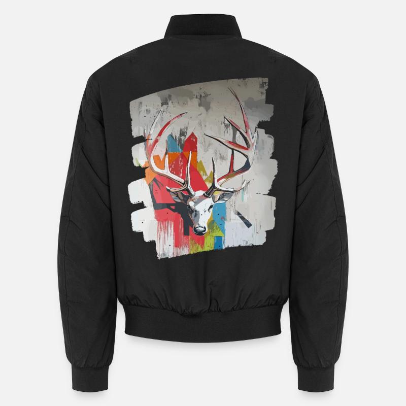 Deer with antlers Unisex Bomber Jacket