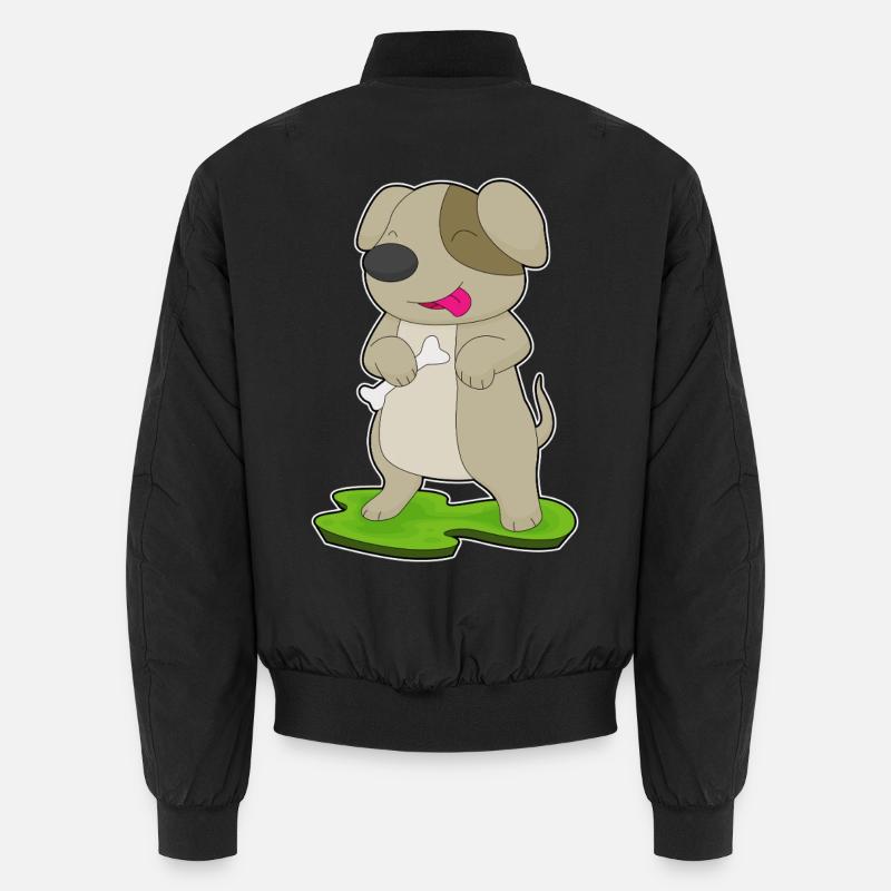 Dog Bones - Unisex Bomber Jacket - black