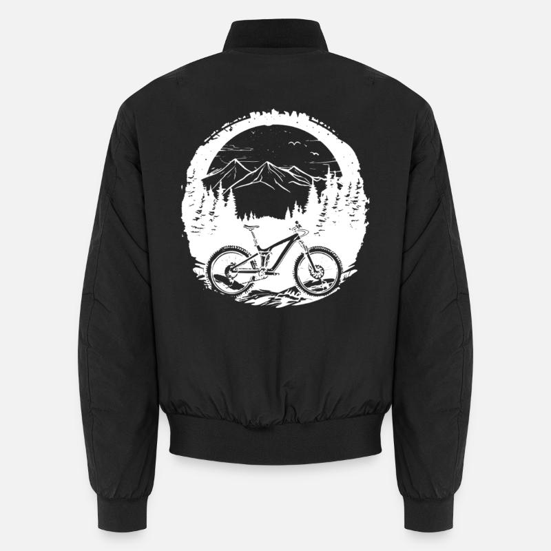 Mountain Biking Sketch Unisex Bomber Jacket
