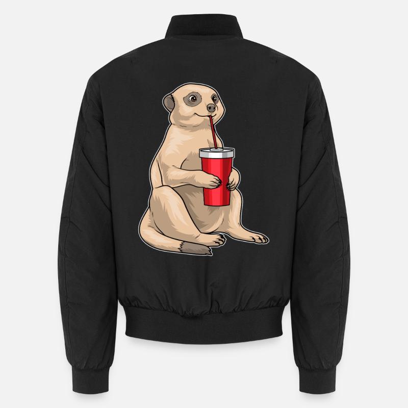 Erdmännchen Becher - Unisex Bomberjacke - Schwarz