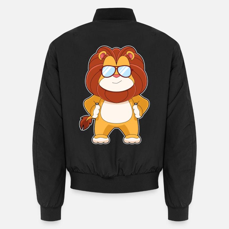 Lion Sunglasses Unisex Bomber Jacket