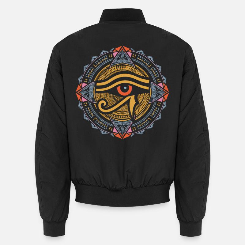 Mandala de l’Oeil de Râ | Art égyptien psychédélique Bomber unisexe