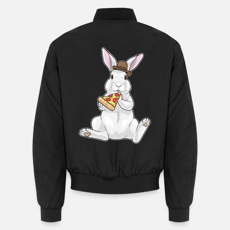 Bunny Pizza Unisex Bomber Jacket