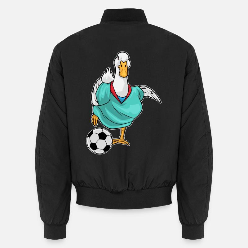 Duck Soccer Player Soccer Unisex Bomber Jacket