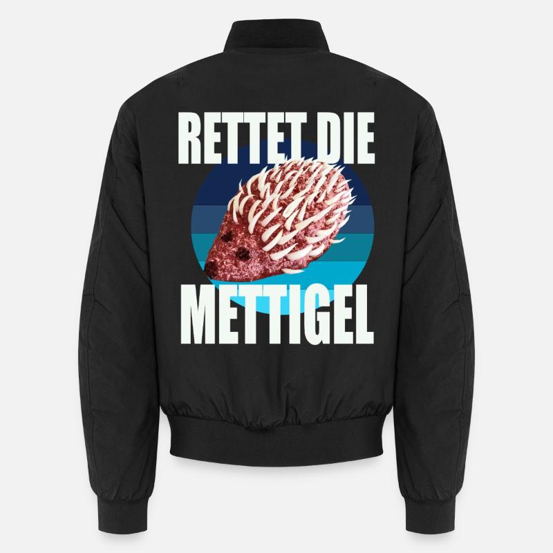 Rettet die Mettigel - Unisex Bomberjacke - Schwarz