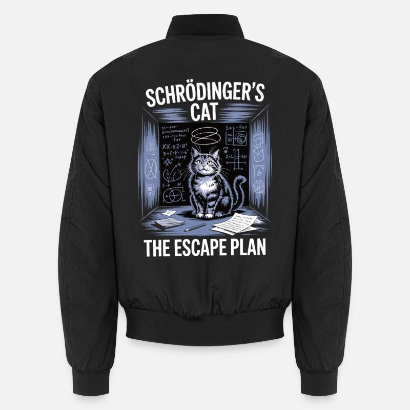 Schrödinger's Cat – Escape Plan - Unisex Bomber Jacket - black