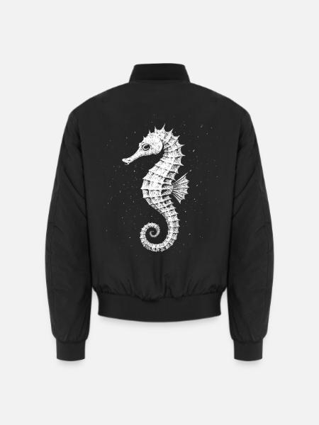 Seepferdchen - Unisex Bomberjacke - Schwarz