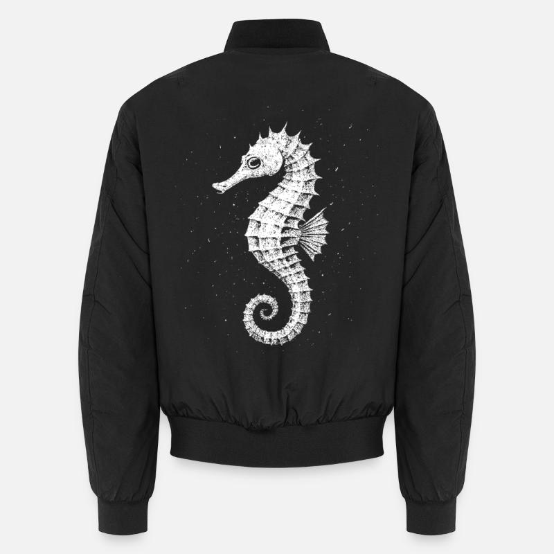 Seepferdchen - Unisex Bomberjacke - Schwarz