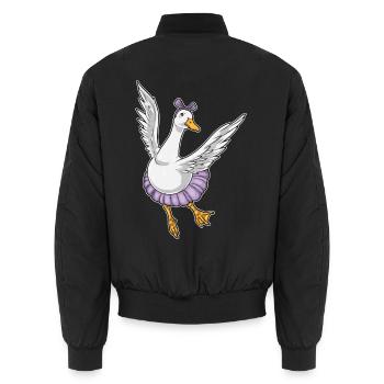 Canard Ballerine Ballet Danse - Bomber unisexe - noir - Dos - AI Model Male 185 light (185cm)