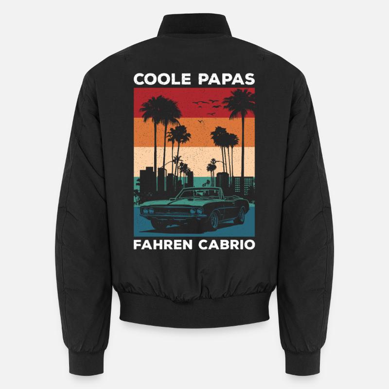 Cool Dads Driving Convertible Retro Dad Gift Unisex Bomber Jacket