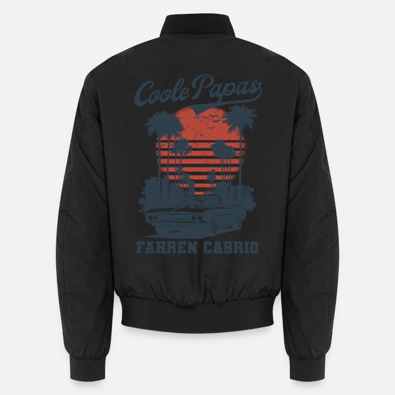 Cool Dads Driving Convertible Retro Dad Gift Unisex Bomber Jacket