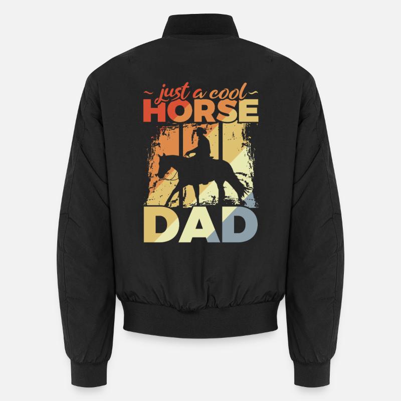Cool Horse Dad - Bomber unisexe - noir