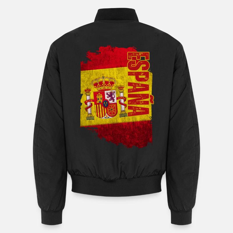 Drapeau vertical de l’Espagne, j’adore l’Espagne Bomber unisexe