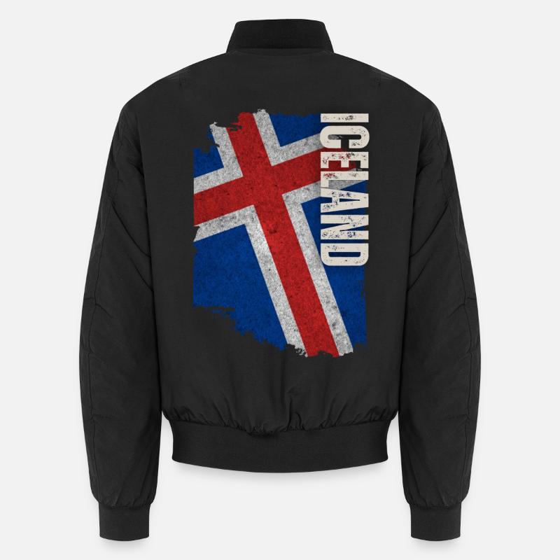 Drapeau vertical de l’Islande, j’aime l’Islande Bomber unisexe