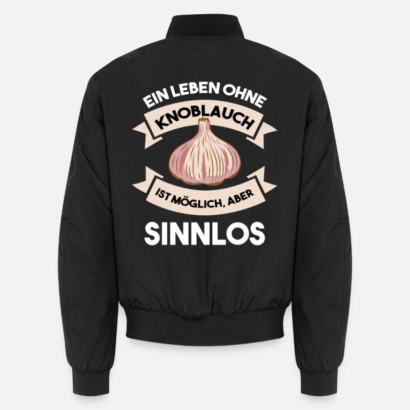 Pointless without garlic Unisex Bomber Jacket