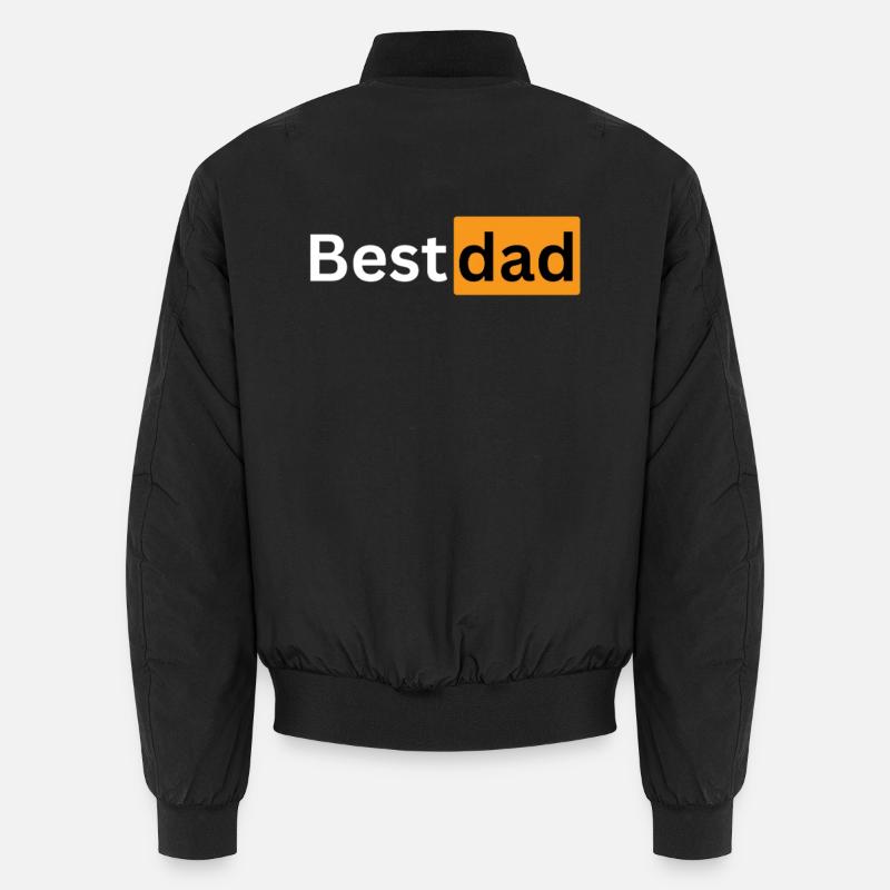 Best Papa Best Dad - Unisex Bomber Jacket - black